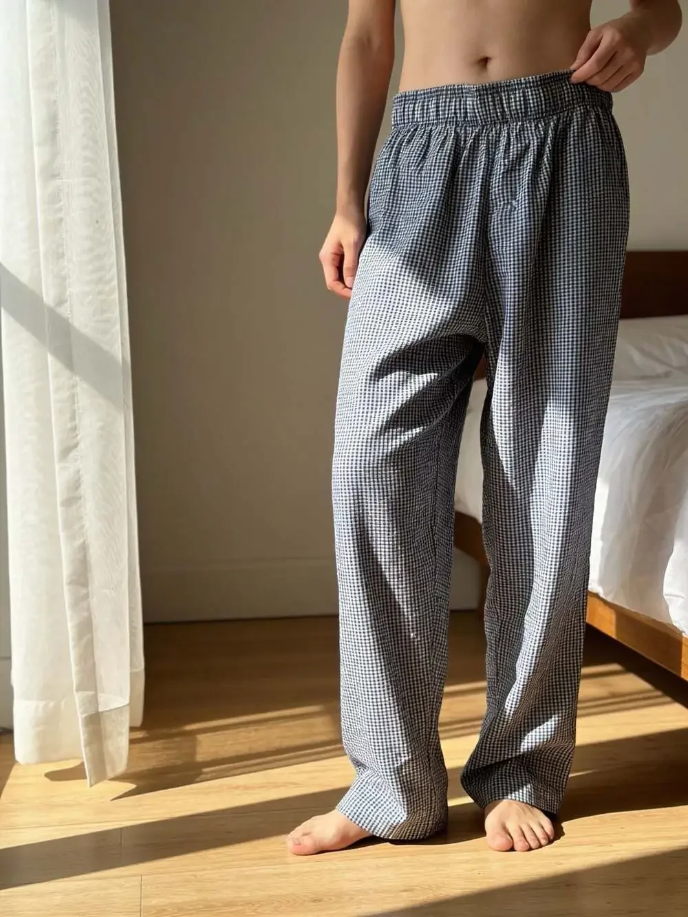 Chef Works Black and White Gingham Chef Pants Size M
